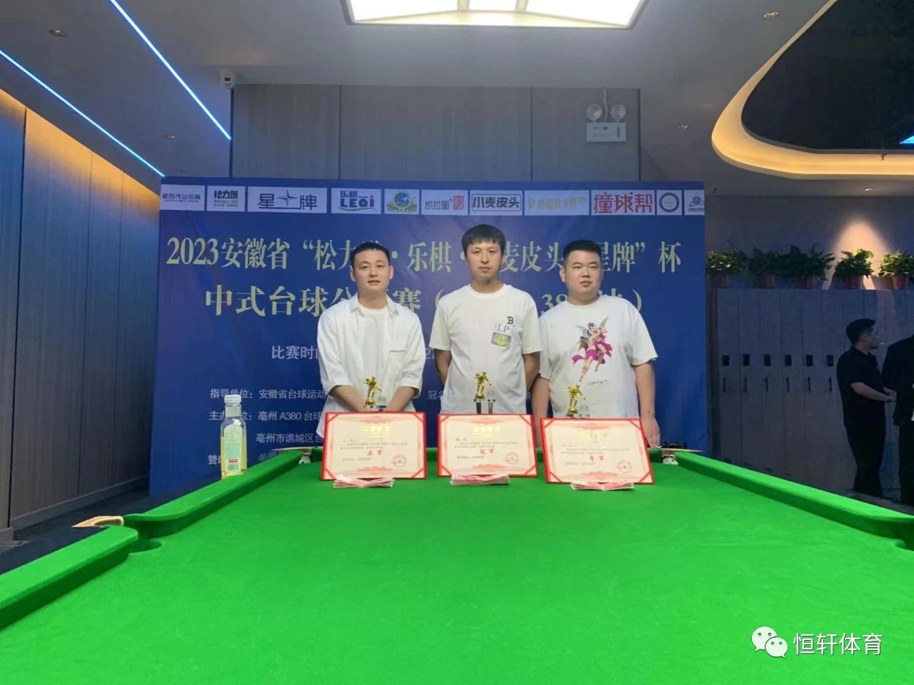 捷报 | 祝贺LP球员魏小龙（魏斌）荣获安徽亳州A380台球会所中式台球公开赛冠军